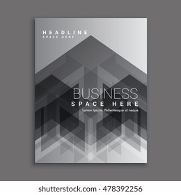 black abstract business magazine cover template