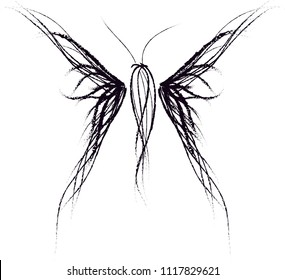 Black abstract butterfly