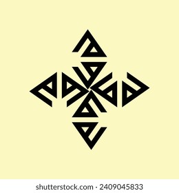 BLACK ABSTRACT CERAMIC DESIGN WITH LIGHT YELLOW BACKGROUND