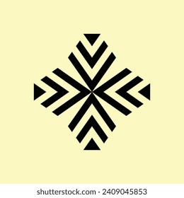 BLACK ABSTRACT CERAMIC DESIGN WITH LIGHT YELLOW BACKGROUND