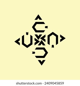BLACK ABSTRACT CERAMIC DESIGN WITH LIGHT YELLOW BACKGROUND