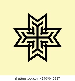 BLACK ABSTRACT CERAMIC DESIGN WITH LIGHT YELLOW BACKGROUND