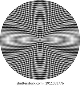 Black abstract circle frame halftone dots background
