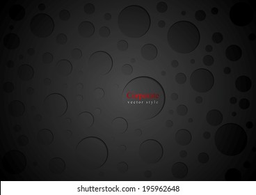 Fondo de círculos abstractos negros. Ilustración del vector