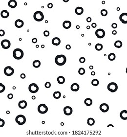 Black abstract circles on a white background. Vector illustration