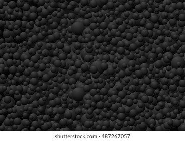 Black abstract circles vector graphic design background