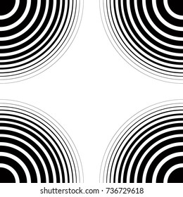 Black abstract circles for web design