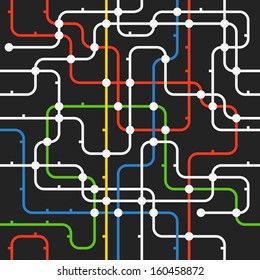 Black abstract city transport scheme