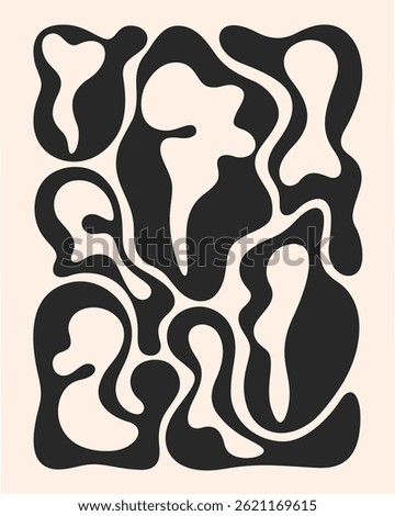Black abstract contemporary shape icons