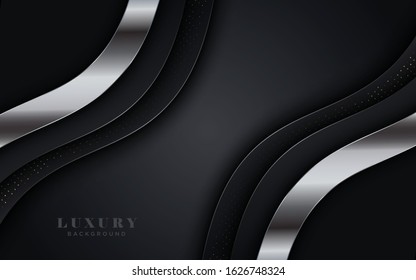 	
Black abstract corporate banner. Vector background