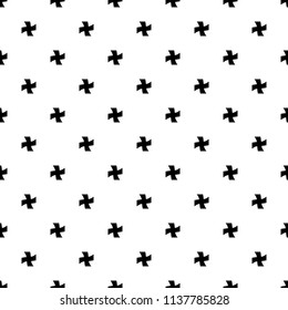 Black abstract cross symbol pattern on white background vector.