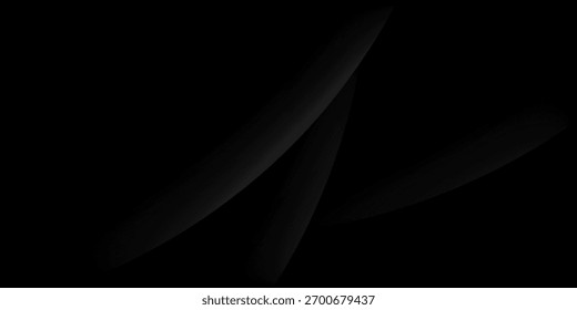 Black Abstract Curved Gradient Background with Smooth Flow. Modern Trendy design in Vector Illustration