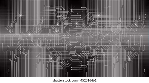 black abstract cyber future technology concept background, vector illustration, circuit, binary code