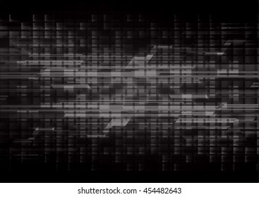 black abstract cyber future technology concept background, vector illustration, circuit, binary code