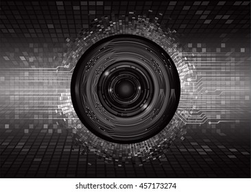 black abstract cyber future technology concept background, illustration, circuit, binary code.