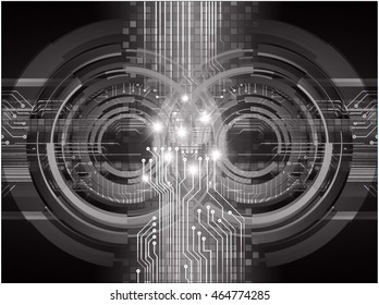 black abstract cyber future technology concept background, illustration, circuit, binary code. move motion speed. sci-fi