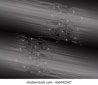 black abstract cyber future technology concept background, illustration, circuit, binary code. move motion speed. sci-fi. vector