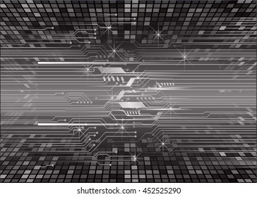 black abstract cyber light hi speed internet technology background illustration, Background conceptual image of digital. eye scan virus computer.