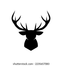 black abstract deer head logo