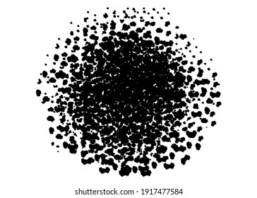 Black abstract design element on a white background in the form of an explosion, salute or splashes. For web design, printing, interior decor ... Vector illustration