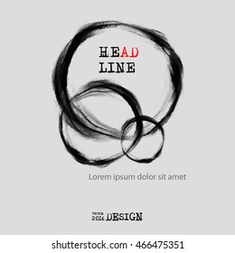 Black abstract design. Ink paint on square wallpaper, Monochrome element. Grunge silhouette paints. Simple composition. Liquid ink. Background for banner, card, poster, identity,web design