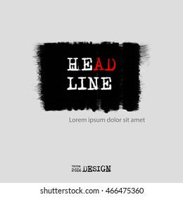 Black abstract design. Ink paint on square wallpaper, Monochrome element. Grunge silhouette paints. Simple composition. Liquid ink. Background for banner, card, poster, identity,web design