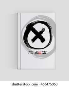 Black abstract design. Ink paint on brochure, Monochrome element isolated on white. Grunge banner paints. Simple composition. Liquid ink. Background for banner, card, poster, identity,web design.