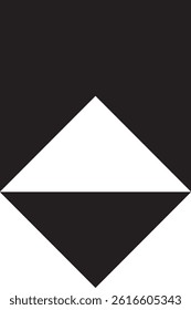 A black, abstract diamond design vector symbol