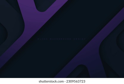 Black abstract dimension layers background