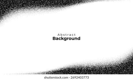 Black abstract dot grain stipple noise vector with background design. Rough grunge halftone texture with stippling effect.