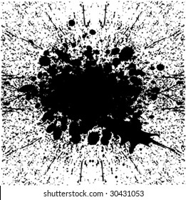 black abstract drops, spray background