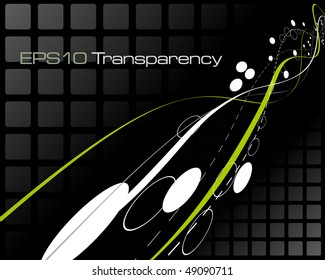 Black abstract fantasy background - vector illustration