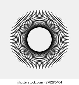 Black abstract fractal shape with light background for logo, design concepts, posters, banners, web, presentations and prints. Vector illustration.