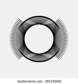 Black abstract fractal shape with light background for logo, design concepts, posters, banners, web, presentations and prints. Vector illustration.