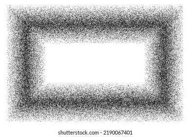 Marco abstracto negro aislado sobre fondo blanco. Diseñar elemento con lugar para el texto. Textura en forma de grunge. Imagen generada digitalmente. Ilustración del vector, EPS 10.