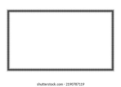 Black abstract frame isolated on white background. Design element with place for text. Texture in pop art style. Digitally generated image. Vector illustration, EPS 10.