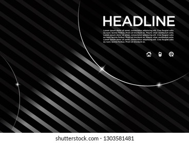 Black abstract geometric background .