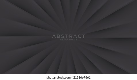 Black abstract geometric background. 3d background.
