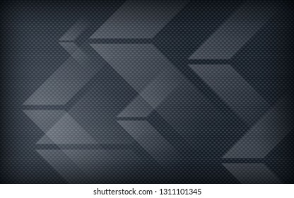 Black abstract geometric background. Modern shape concept.
