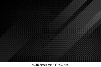 Black abstract geometric background. Modern shape concept with light gradient.