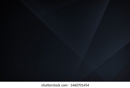 Black abstract geometric background. Modern shape with light concept.