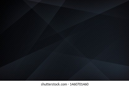 Black abstract geometric background. Modern shape with light concept.