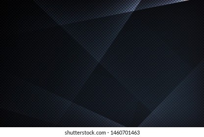 Black abstract geometric background. Modern shape with light concept.