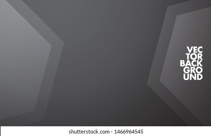 Black abstract geometric background. Modern shape concept with light gradient.