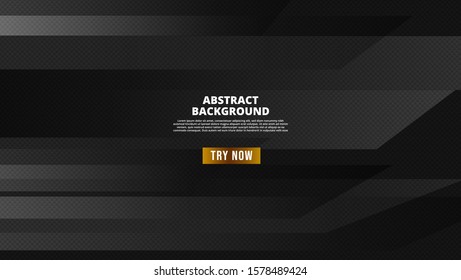 black abstract geometric background. Modern shape concept