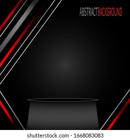 Black abstract geometric background. Modern shape concept.