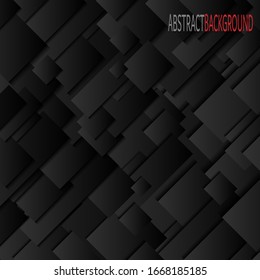 Black abstract geometric background. Modern shape concept.
