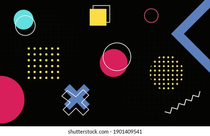 Schwarzer abstrakter geometrischer Hintergrund. Modernes Formkonzept.