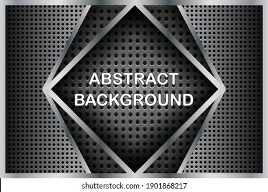 Black abstract geometric background. Modern shape concept with light