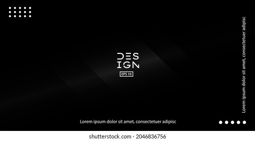 Black abstract geometric background. Modern shape concept.